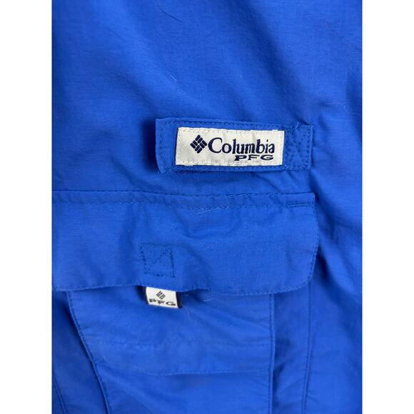 Columbia PFG Fishing Shirt Blue Short Sleeve Button Front Men’s 2XT Vented - Picture 6 of 13